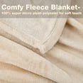 thumbnail image 6 of Wearable Fleece Blanket with Sleeves for Adult Women Men, Super Soft Comfy Plush TV Blanket Throw Wrap Cover for Lounge Couch Reading Watching TV 73" x 51" Latte/Beige, 6 of 6
