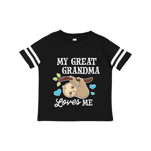 Inktastic My Great Grandma Loves Me with Sloth and Hearts Boys or Girls Toddler T-Shirt