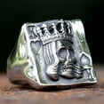 thumbnail image 4 of ZMY Home Stainless Steel Cool Poker Ring | Blackjack King with Skull Design Jewelry (13), 4 of 6
