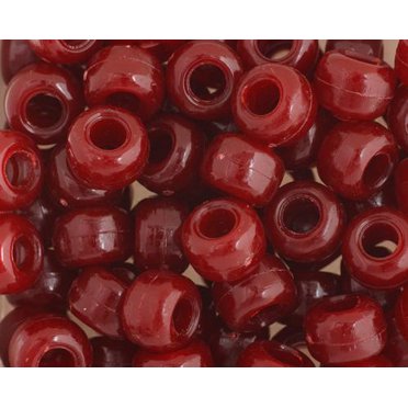 Plastic Crow Beads Burgundy Opaque 9mm 1000 Pack