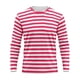 thumbnail image 4 of Ceisia Men's Spring Fall Casual Regular Fit Crew Neck Long Sleeve T-Shirt Multi-Color Striped Cotton-Like Jersey Stretch Fabric Red L Gifts, 4 of 6