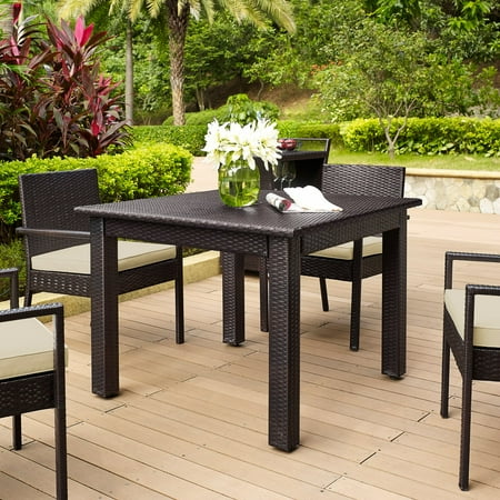 Crosley Palm Harbor Outdoor Wicker Square Dining Table
