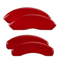 MGP Classic Caliper Covers 42020SCLCRD Red Aluminum Brake Covers Fits 2011-2019 Jeep Grand Cherokee (Set of 4)