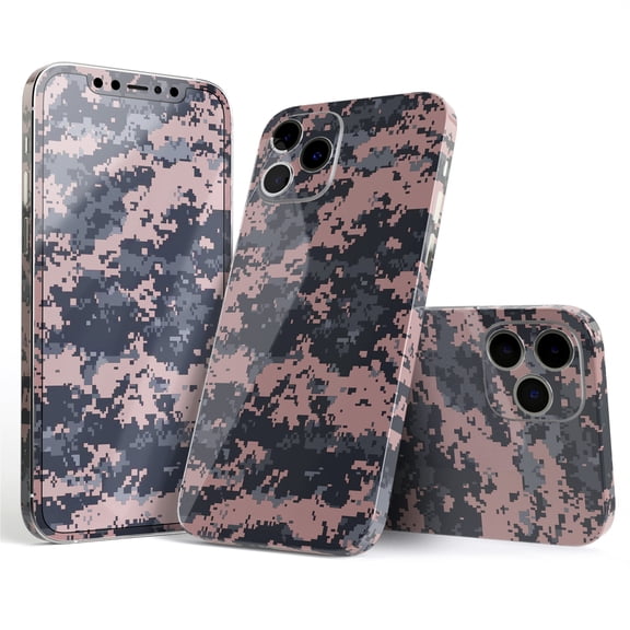 DesignSkinz Subtle Pink and Gray Digital Camouflage Full-Body Skin Decal Wrap Cover for iPhone 16