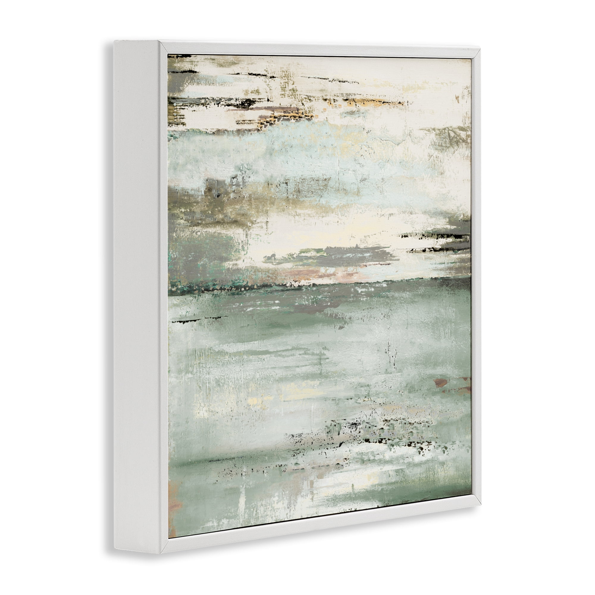 Stupell Industries The Seafoam Ones Abstract White Framed Giclee Art, design by Patricia Pinto