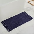 thumbnail image 3 of Jean Pierre Ricardo Cotton Fringe 2-Piece Bath Rug Set, Indigo, 3 of 11