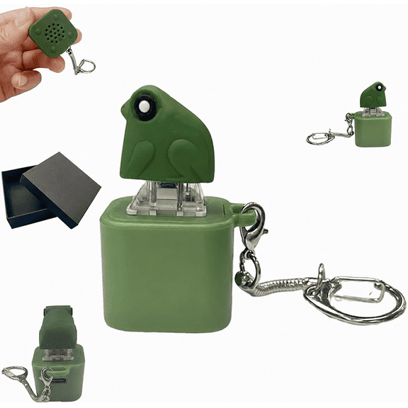 Rechargeable Frog Croaking Fidget Keychain Toy with LED Lights, Sensory Clicker Stress Relief Toy for Focus, ADHD, Autism Support, Portable Interactive Fidget for Kids and Adults