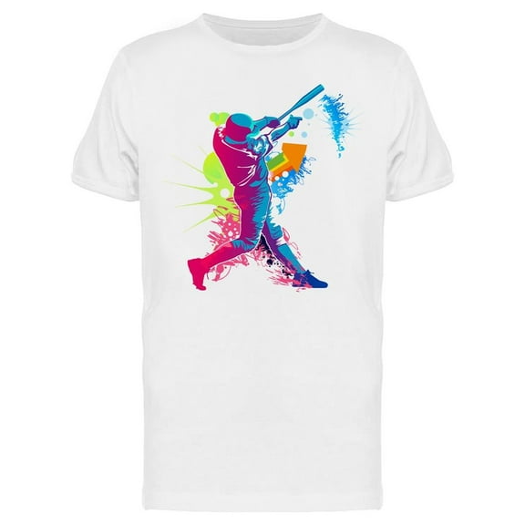 Colorful Hitter Player T-Shirt Men -Image by Shutterstock, Male XX-Large