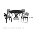 thumbnail image 5 of 5 Piece Dining Table with Twisted Hourglass Base, Gray, 5 of 5