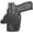 Black, variant on Rounded OWB KYDEX Paddle Holster, Springfield XD-M 3.8in 9mm, Right Hand, Black,