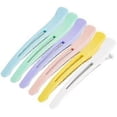 thumbnail image 1 of 6pcs Professional Hair Clips 4.3 Long Salon and Home Use Anti-Slip No-Trace Duck Billed Hair Cutting Clip with Silicone Band for Hairdresser Women Men, 1 of 5