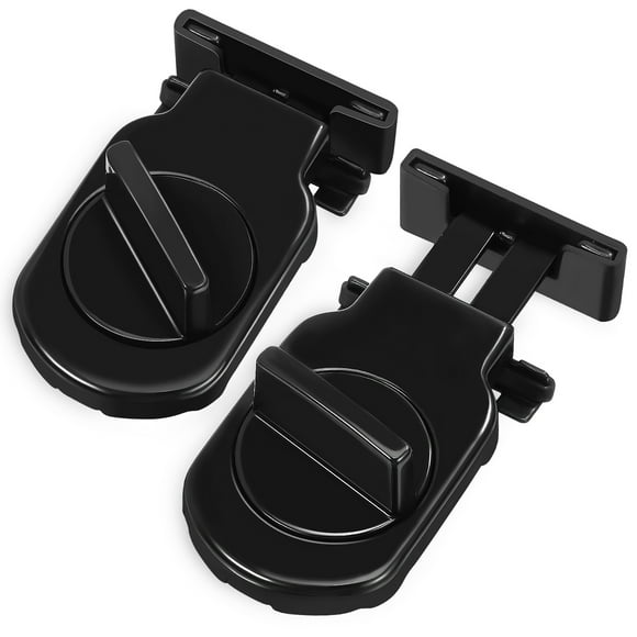 HEALEEP 2pcs Adjustable Window Stoppers For Sliding Windows Locking Window Locks Security Black