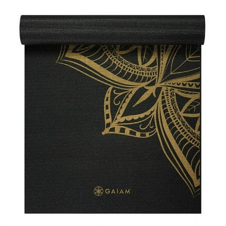 UPC: 0018713634184 | Gaiam Metallic Yoga Mat Bronze Medallion 6mm