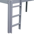 thumbnail image 6 of Bellemave Twin Size Loft Bed with Slide, Kids Low Loft Beds Frame with Ladder, Wood Toddler Loft Bed with Safety Guardrails (Gray), 6 of 8