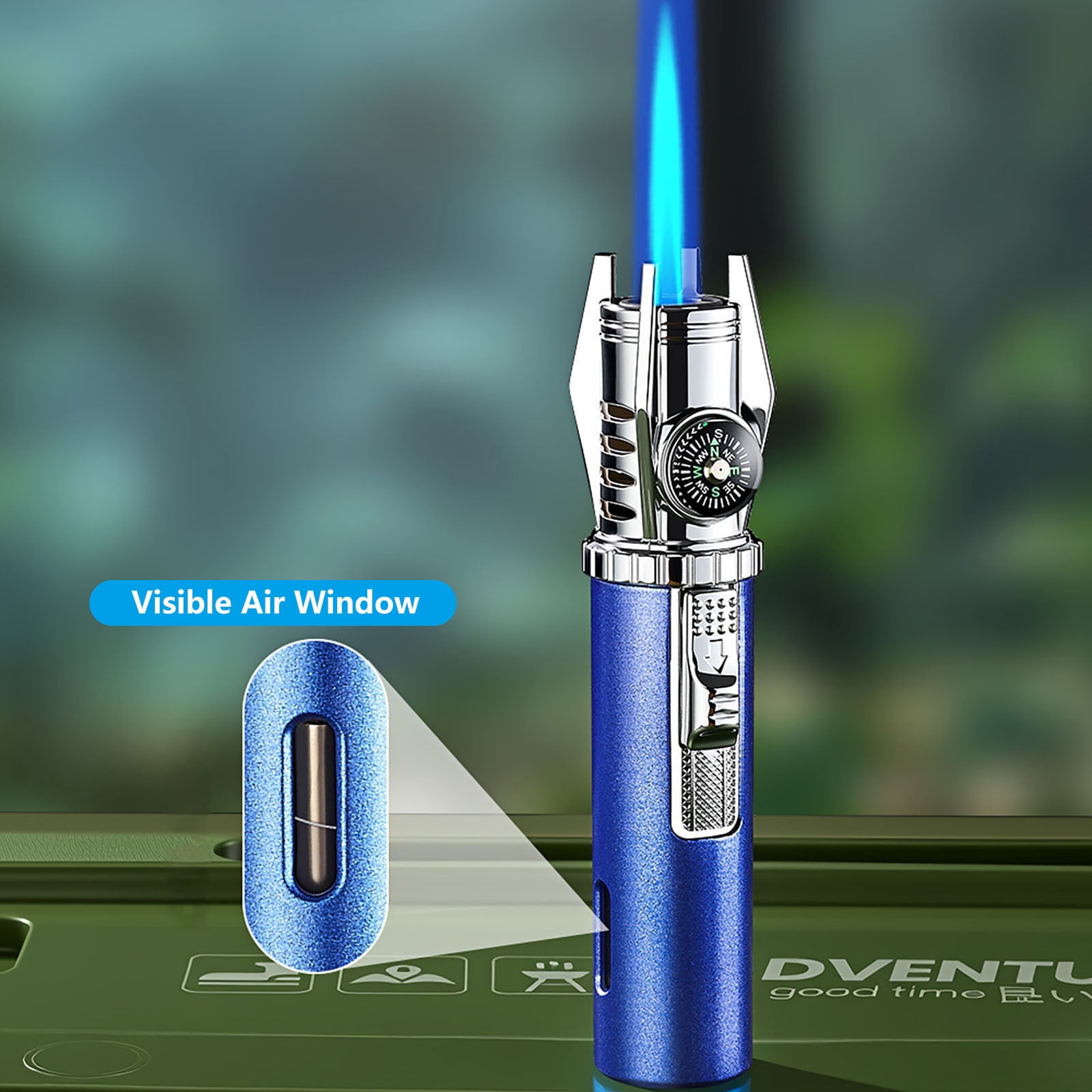 DAMAI Electric Torch Lighters - 2026 New Plasma Lighter with Safety Lock & 360° Inverted Ignition, Outdoor Windproof Straight Flamelighter for Outdoor Campfires Kitchen