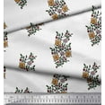 thumbnail image 3 of Soimoi Rayon Fabric Leaves & Floral Block Printed Fabric 1 Yard 42 Inch Wide, 3 of 3