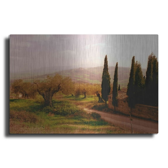 Luxe Metal Art 'Toscana Italia No. 709' by Alan Klug, Metal Wall Art, 36"x24"
