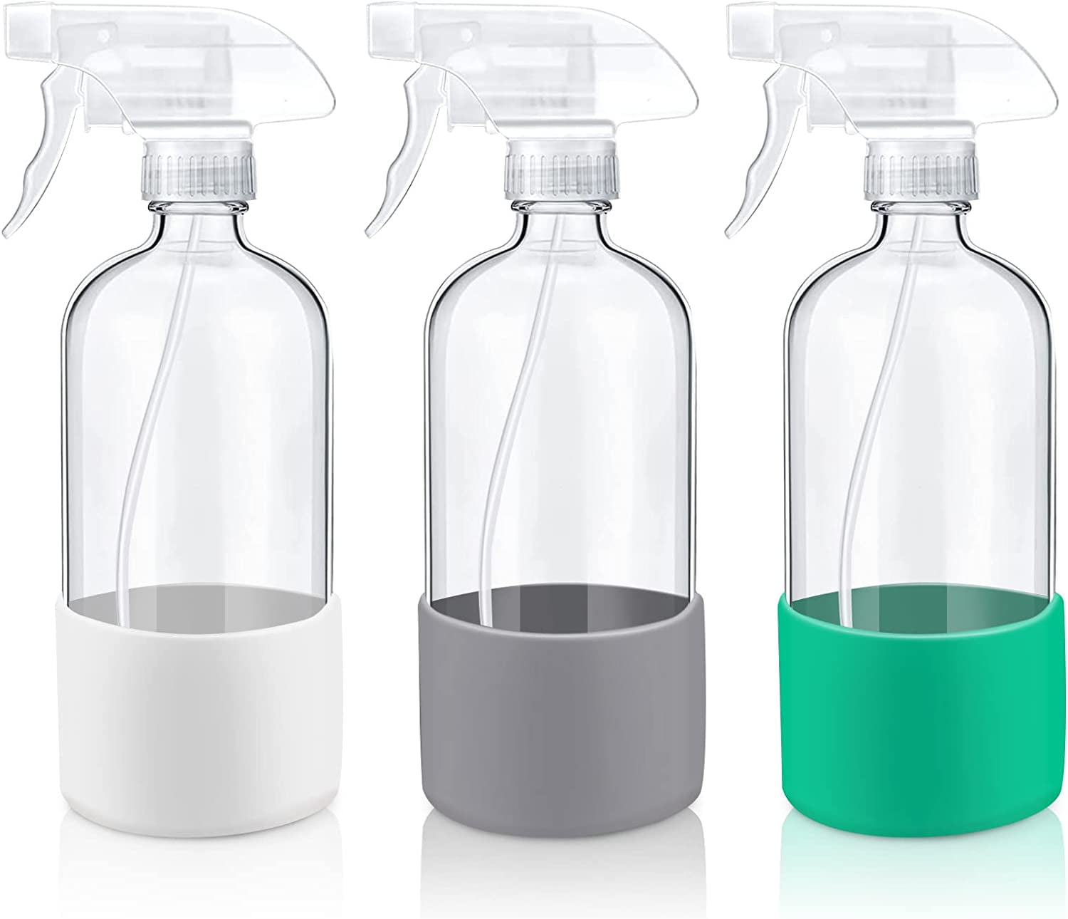voorzetsel zout definitief 3 Pack Glass Spray Bottles with Silicone Sleeve Protection - Walmart.com