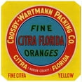 thumbnail image 2 of Anonymous 12x12 Gold Ornate Wood Frame and Double Matted Museum Art Print Titled - Label for Fine Citra Oranges - Yellow (1930-1950), 2 of 4