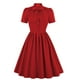 thumbnail image 2 of Vestidos Para Mujer Casual Manga Corta Cuello Redondo Color Sólido Cordón Un Solo Pecho Vestido Con Dobladillo Suelto Odeerbi  ODB145738, 2 of 5