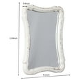thumbnail image 6 of Sintosin 12x9 Inch Rustic Wooden Wall Mirror, White Rectangle Frame Decorative Mirror for Bathroom, Living Room, Bedroom, 6 of 10