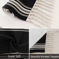 thumbnail image 6 of Black Striped Washable Area Rug 3'x5', Farmhouse Black White Stripes Woven Cotton Tassels Kitchen Rugs, Non Slip Indoor Door Mat Throw Carpet for Entryway Living Room Nursery Laundry Room, 6 of 9