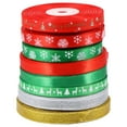 thumbnail image 1 of 8 rollos 25 yardas Cinta de copo de nieve Rollos de cinta de Navidad Banda de cinta decorativa, 1 of 5