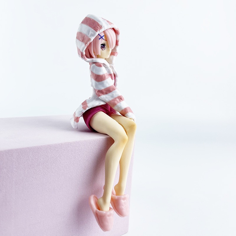 New Re Zero Starting Life in Another World Ram sweater (pink Ver) Character Anime Model Statue Action Figures Desktop Ornament Popular Decorations Fan Souvenirs Creative Gift Collectable