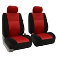 thumbnail image 3 of FH Group Full Interior Set Red Seat Covers for Auto w/ Beige Heavy Duty Floor Mats, 3 of 6