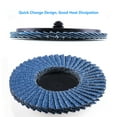 thumbnail image 5 of LotFancy 10 Pcs 3 in 80 Grit Roll Lock Flap Disc, Zirconia Alumina, 5 of 6
