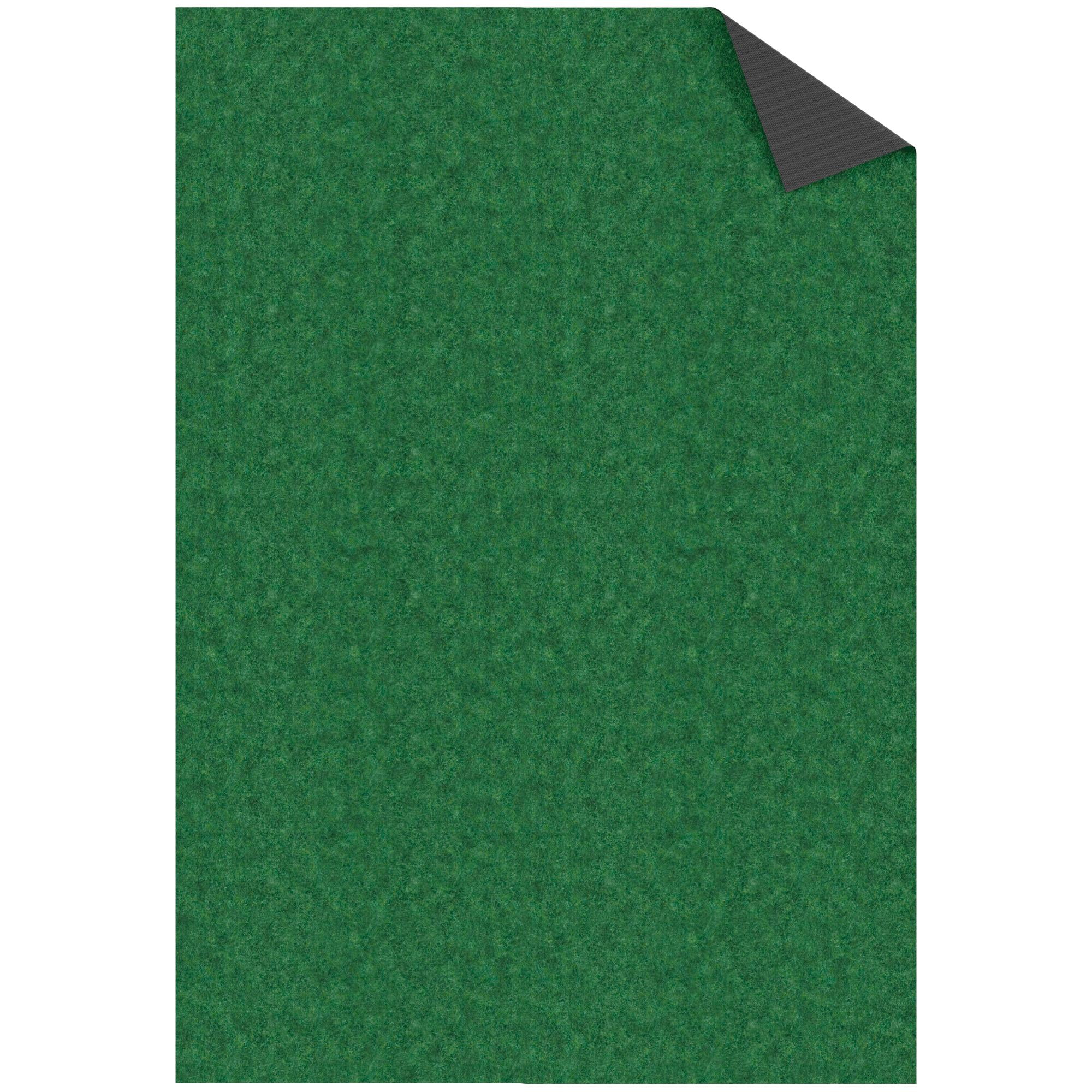 Ottomanson Non-Slip Hallway Runner Rug 6'6" x 36' Indoor/Outdoor Custom Size Utility Carpet for Garage, Green