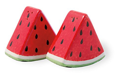 New In Package Mainstays Ceramic Watermelon Salt & Pepper Shakers 