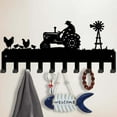 thumbnail image 2 of Farm Metal Key Holder Farm Tractor Wall Mounted Key Organizer Key Hanger with Hooks Home Storage Hat Cloth Necklace Living Kids' Room Door Home Wall Decoration 33×15cm, 2 of 7