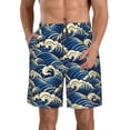 thumbnail image 1 of Fotbe Japanese Water Wave Trajes de Baño Estampados para Hombre, Shorts de Verano de Secado Rápido, Ropa de Playa, Bañadores-Large, 1 of 6