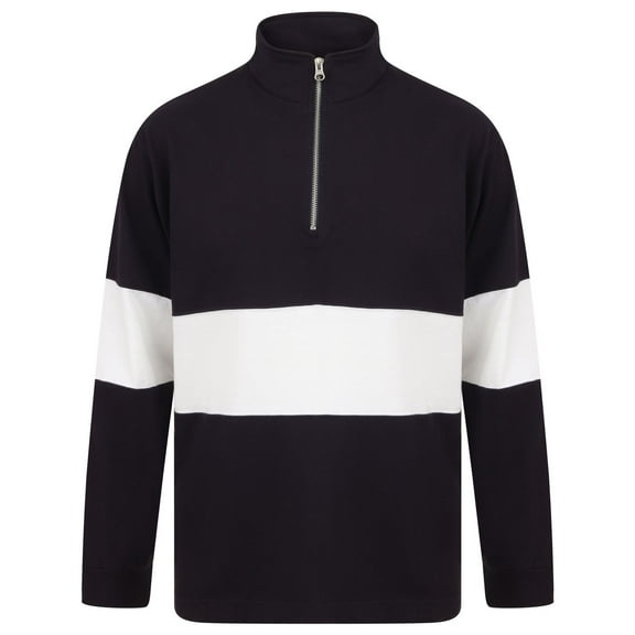 Front Row Mens/Womens Panelled Zip Neck Top