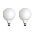 thumbnail image 2 of Bulbrite Pack of (2) 8.5 Watt Dimmable Milky Glass G40 LED Light Bulbs with Medium (E26) Screw Base 2700K (Warm White Light), 800 Lumens, 2 of 16