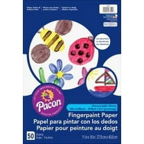 Pacon Fingerpaint Art Paper, White, 11" x 16", 50 Sheets