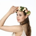 thumbnail image 6 of Flower Crowns for Women Wonderful Green Leaf Floral Crown Eucalyptus Flower Women Girls Headband Flower (Champagne), 6 of 6