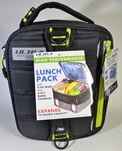 Ultra Arctic Zone Expandable Lunch Box w/2 Ice Walls & Bento Container Set TEAL