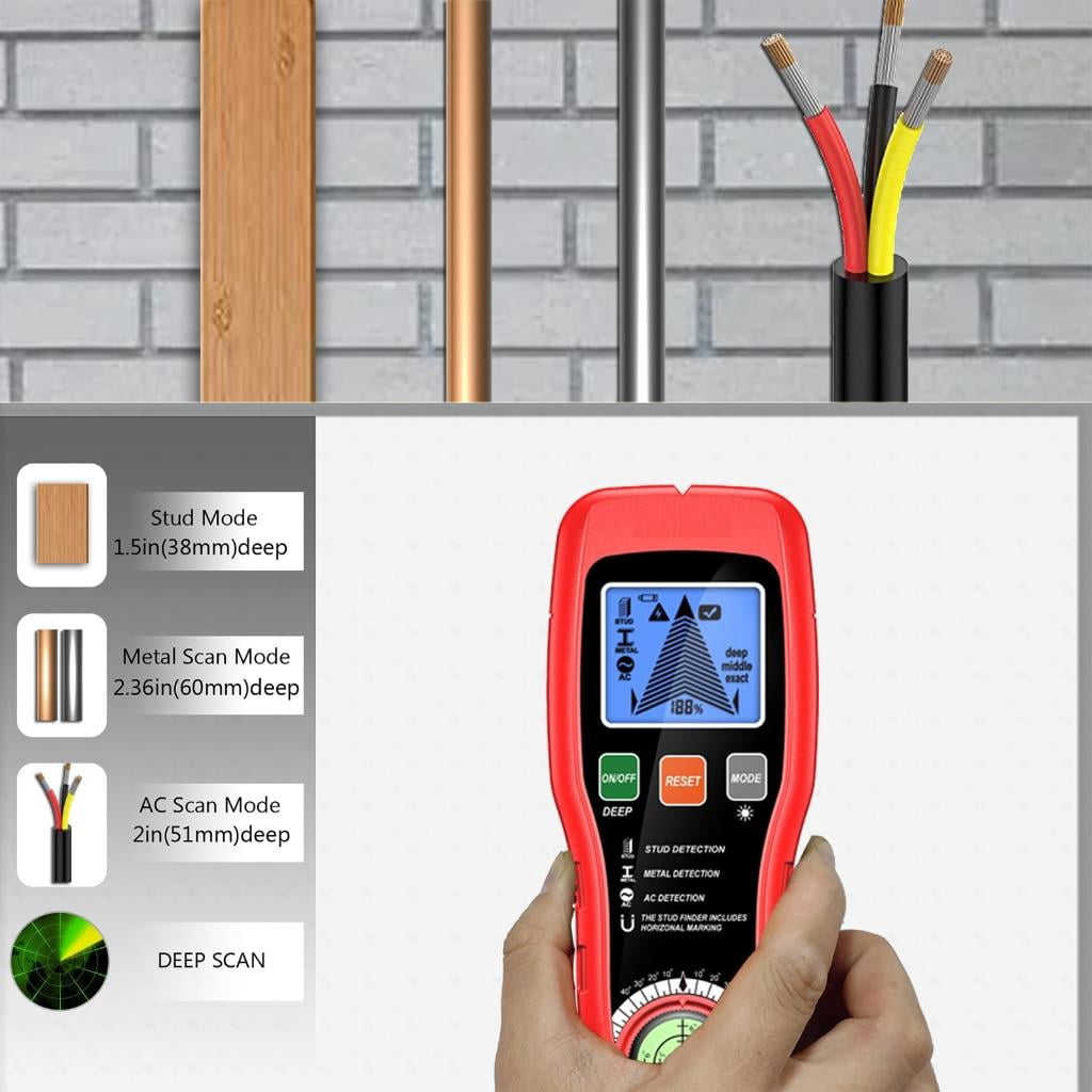 CEORPER Multifunctional Handheld Wall Detector With High Sensitivity Sensors for Metal Cable Wood Efficient Home Renovation Task