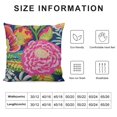 thumbnail image 6 of Nawypu  Hot Pink Royal Blue Peony Floral Throw Pillow Cover Colorful Chinoiserie Flower Sofa Pillow Cover Asian Scenic Chinoiserie White Accent Pillow for Sofa Couch Car Chair 2pcs 12x12in, 6 of 6