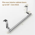 thumbnail image 2 of 36.5cm Stainless Steel Over Door Towel Rack Bar Holders for Universal Fit on Over Cabinet Cupboard Doors 2 Pack, 2 of 7