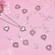 thumbnail image 4 of 150 piezas de dijes de corazón de amor de estilo tibetano de 3 estilos, dijes de aleación de corazón de plata hueco para hacer joyas, aretes, pulseras, collares, longitud 19,5-21,5 mm, 4 of 6