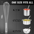 thumbnail image 5 of Walfos Whisk,14in Large Whisks, Heavy Duty Stainless Steel Wire Whisk for Blending, Whisking, Beating Suitable for stirring and mixing containers such as deep pots or big bowl at home or store., 5 of 7