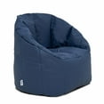 thumbnail image 3 of Big Joe Milano Outdoor Weatherproof Bean Bag Chair for Kids, Teens, Adults, Navy Marine Vinyl, UV Protected Weather Resistant Fabric, Lightweight Patio Reading Seat, 2.5 foot Refillable, 3 of 8