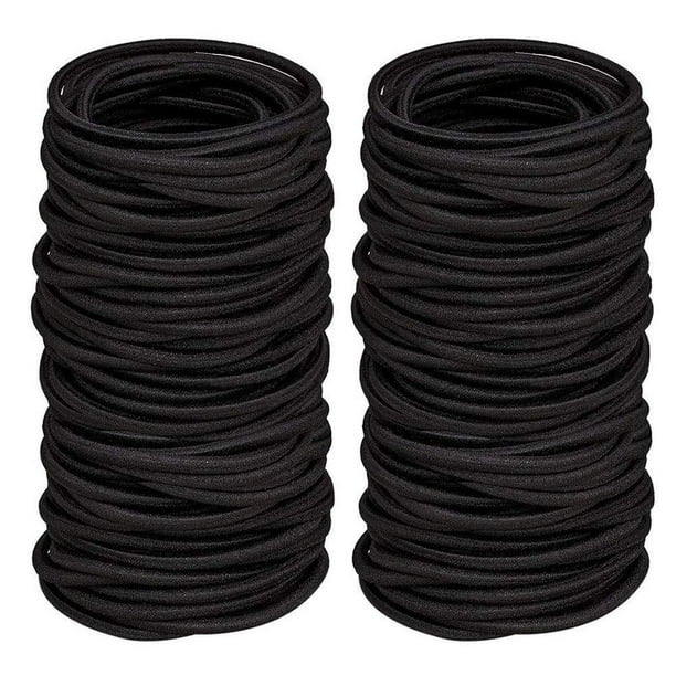 Xihbxyly Ofertas de venta de Lightling 120 Piezas de gomas elásticas para el pelo sin metal, gomas para el pelo, gomas para el pelo, gomas para el pelo negras 4 mm, gomas para el pelo pequeñas