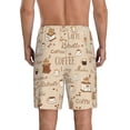 thumbnail image 3 of Naloa Coffee Time Men's Short Pajama Pants, Lounge Comfort Shorts with Elasticized Waistband and Side Pockets - 3X-Large, 3 of 9