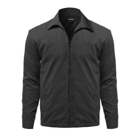 Nike Storm Golf Jacket FashionOutfit Men's Solid Classic Golf Long Sleeves Zipper Closure Thin Layer Jacket ()