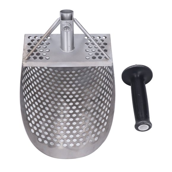 Cuchara de arena de acero inoxidable, pala de arena de playa, detector de tesoros de playa para caza de tesoros subacuáticos de metal, salida de alta intensidad
