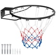 thumbnail image 1 of Gymax Panier de Basketball de 15 Pieds' Monté au Mur et à la Porte avec Filet Toutes Saisons Noir, 1 of 9